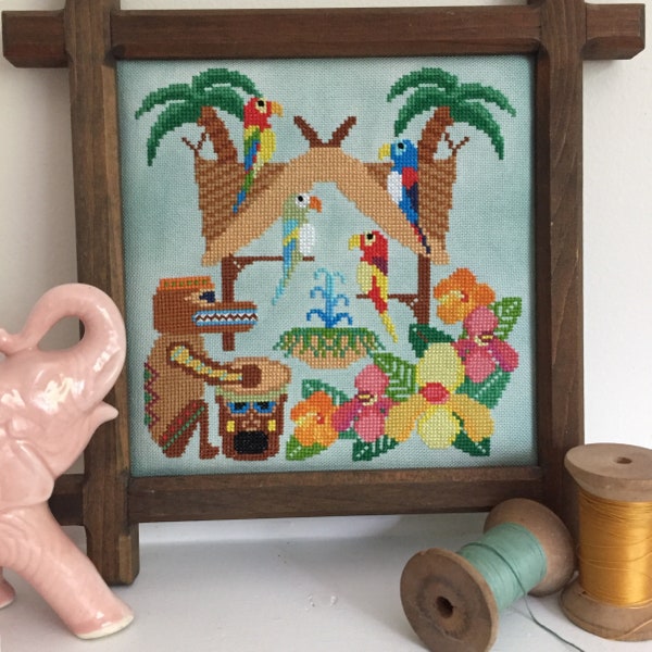 Tiki Cross Stitch Pattern: Ride Inspired Fan Art - PDF Instant Download