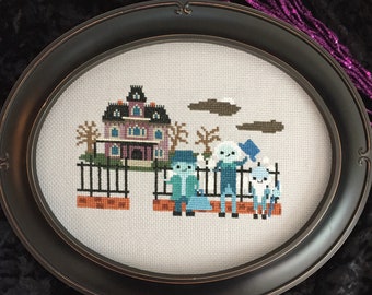Embroidery Kit Gothic Funny Modern Full Cute KIT ~ Home Sweet Haunted Home ~ Cross Stitch Kit Halloween Grandma