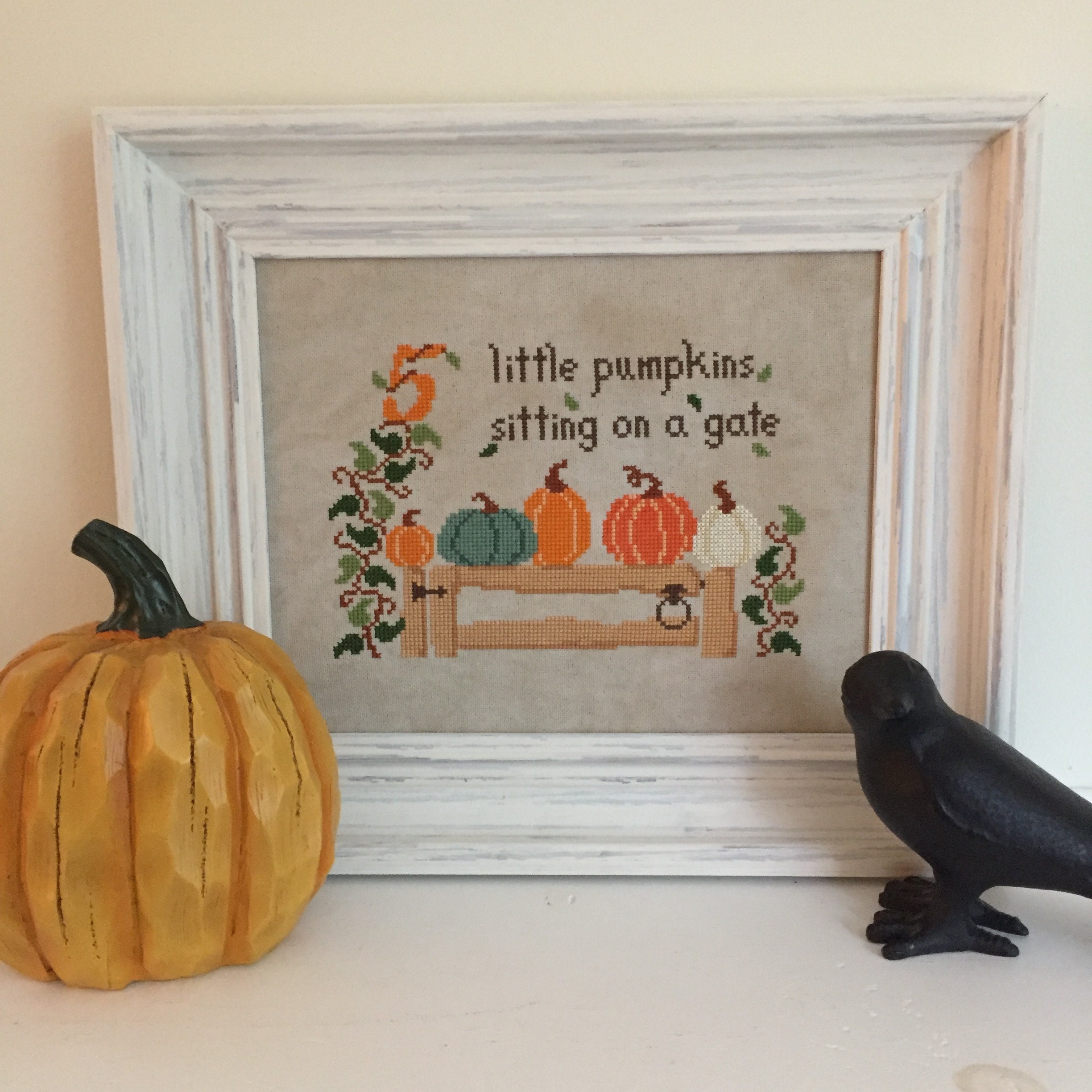 Five Little Pumpkins Cross Stitch Pattern PDF Instant Download - Etsy