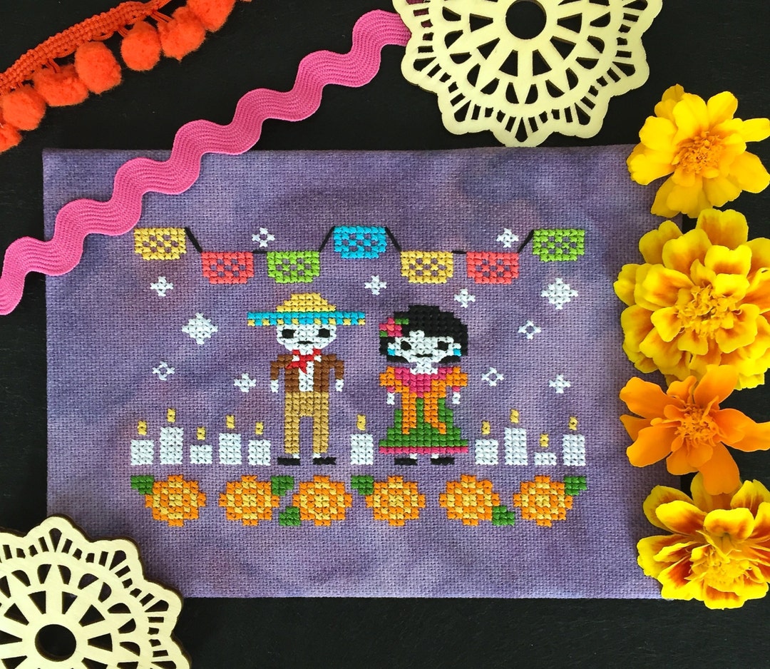 Day of the Dead Cross Stitch Pattern:dia De Los Muertos PDF Instant ...