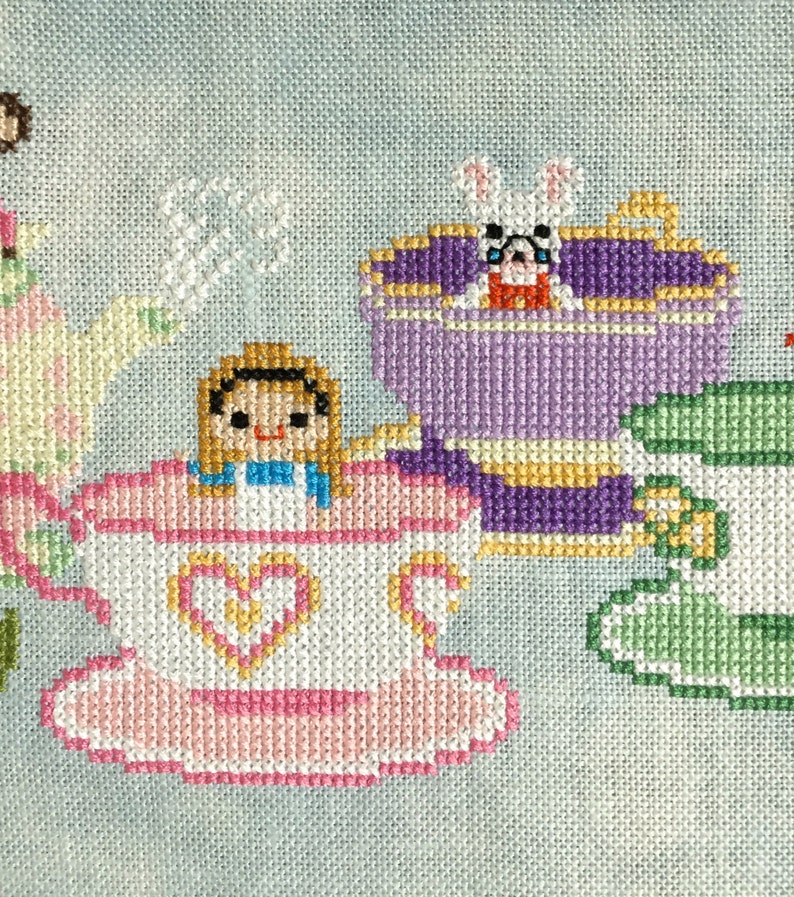 Teacups Cross Stitch Pattern-Alice in Wonderland Disney ...