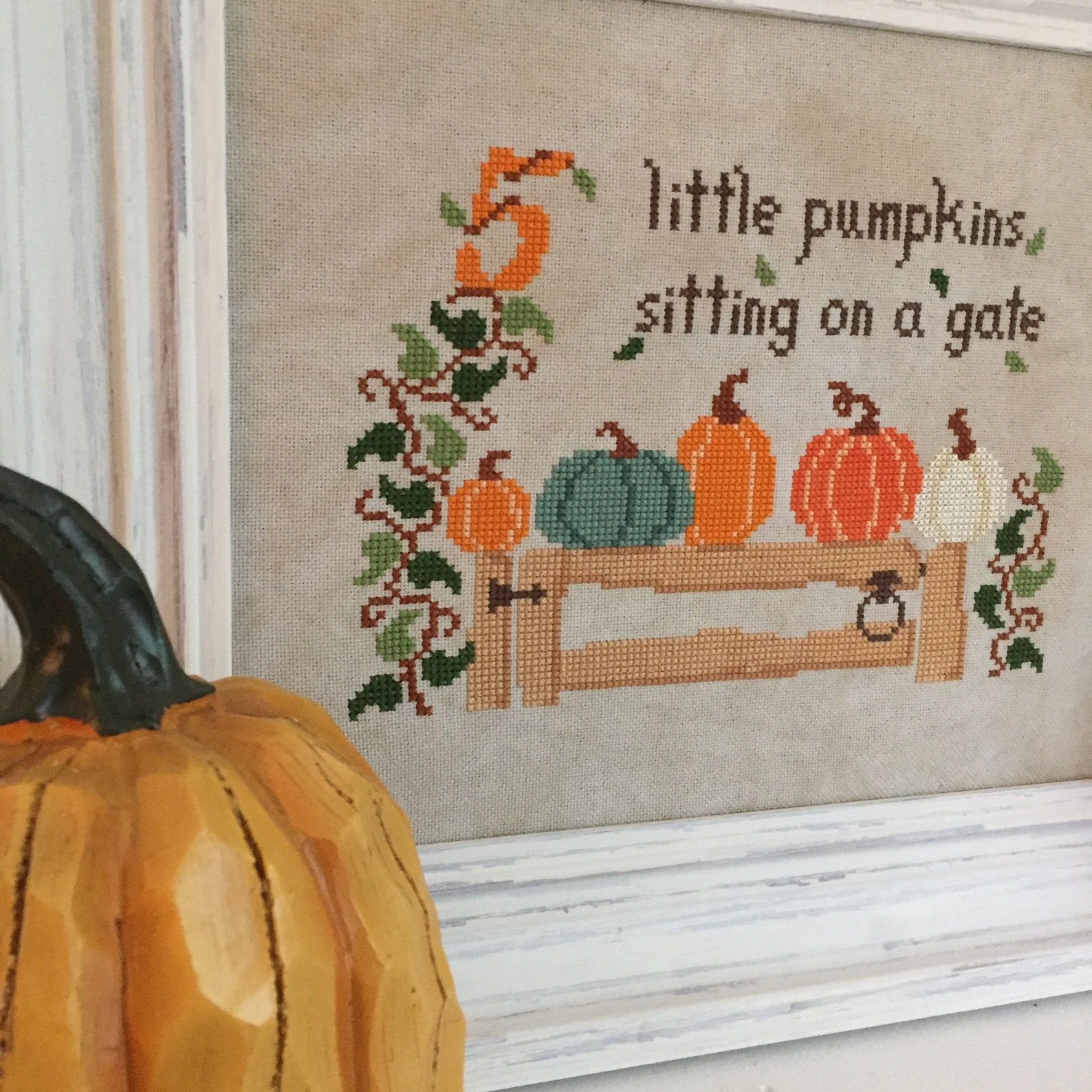 Five Little Pumpkins Cross Stitch Pattern PDF Instant Download - Etsy