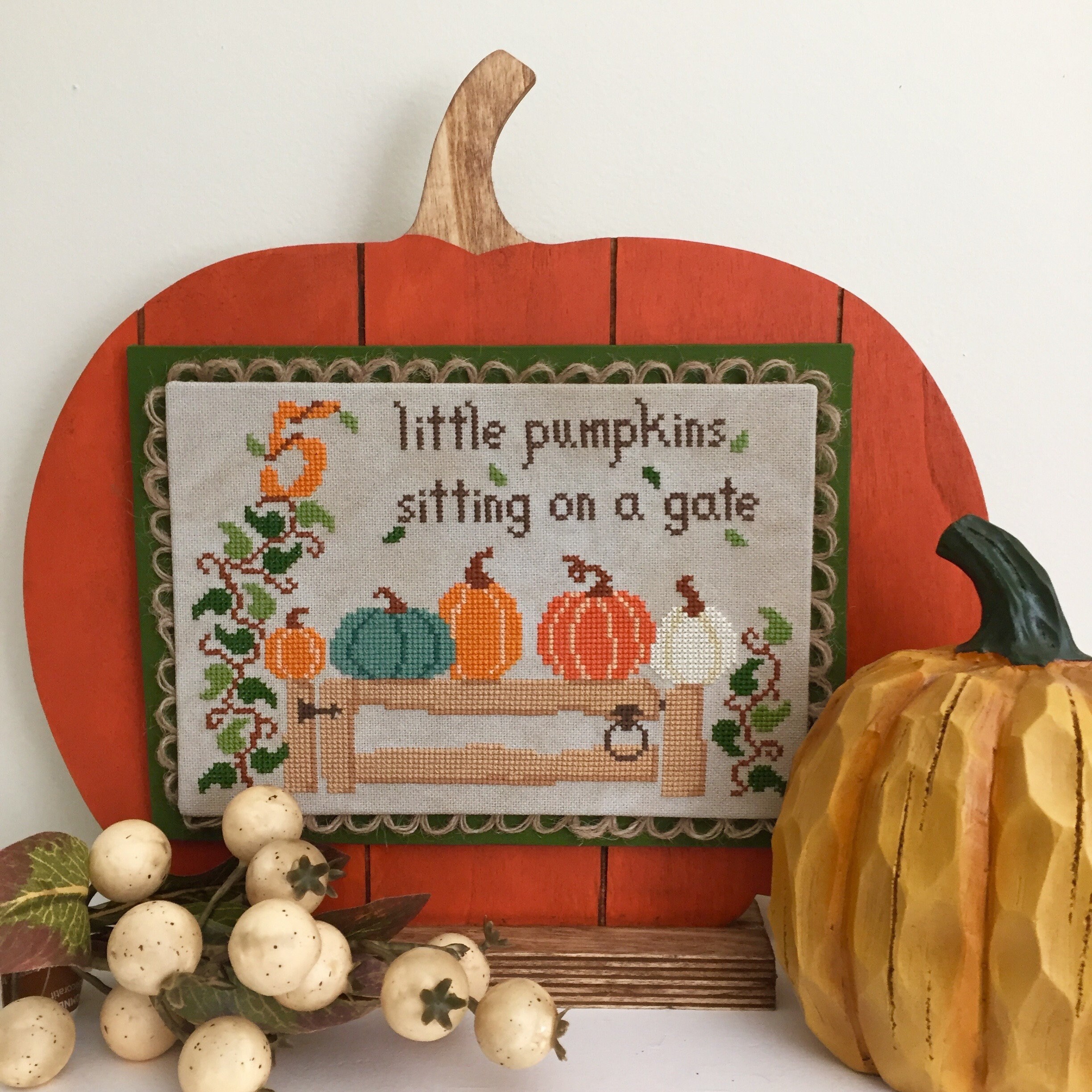 Five Little Pumpkins Cross Stitch Pattern Pdf Instant Download Etsy