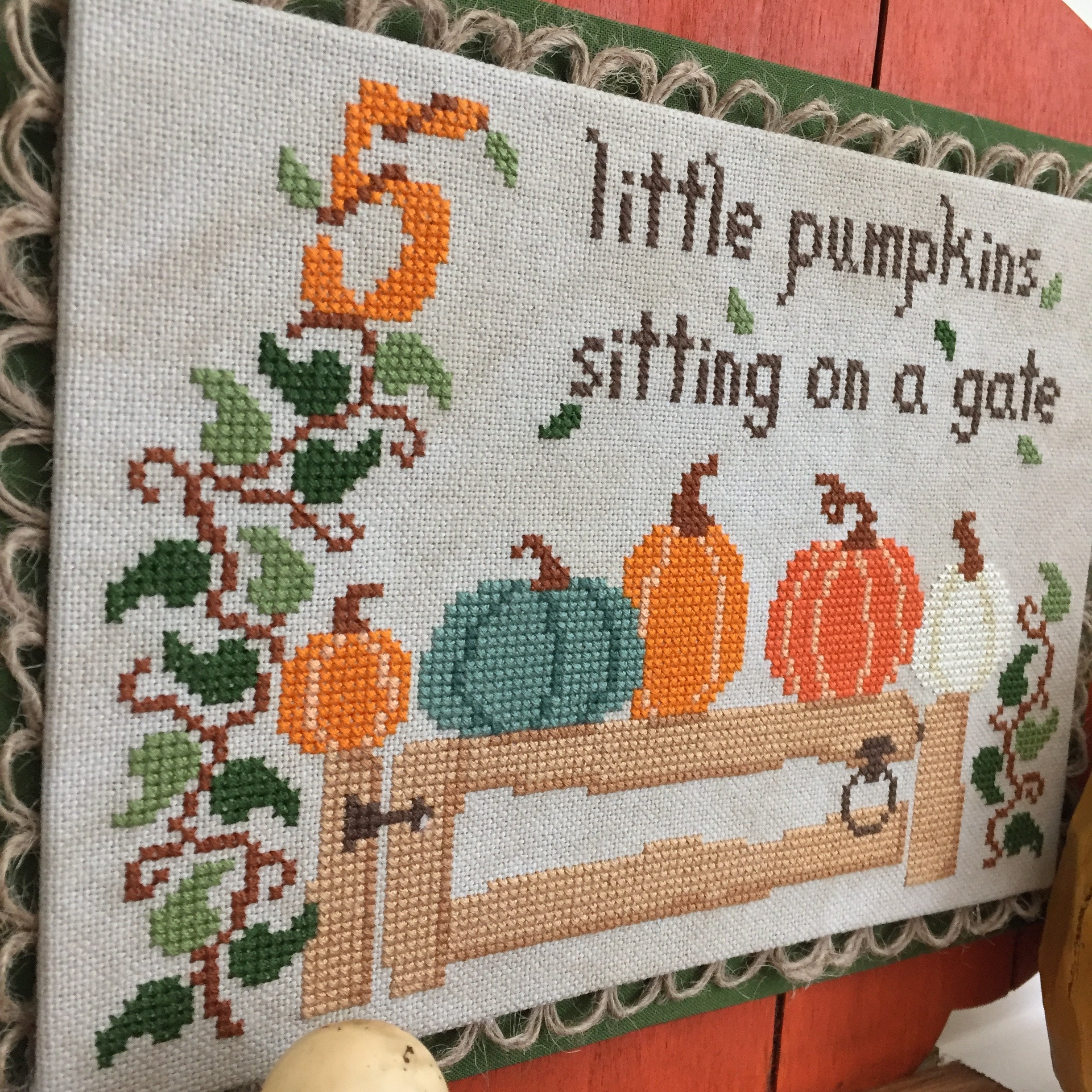 Five Little Pumpkins Cross Stitch Pattern PDF Instant Download - Etsy