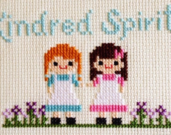 Kindred Spirits Cross Stitch: Anne of Green Gables inspired- PDF Digital Download