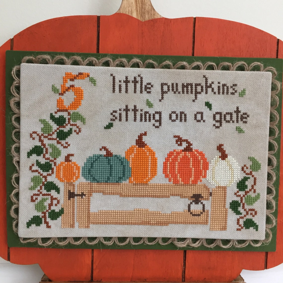 Five Little Pumpkins Cross Stitch Pattern PDF Instant Download - Etsy