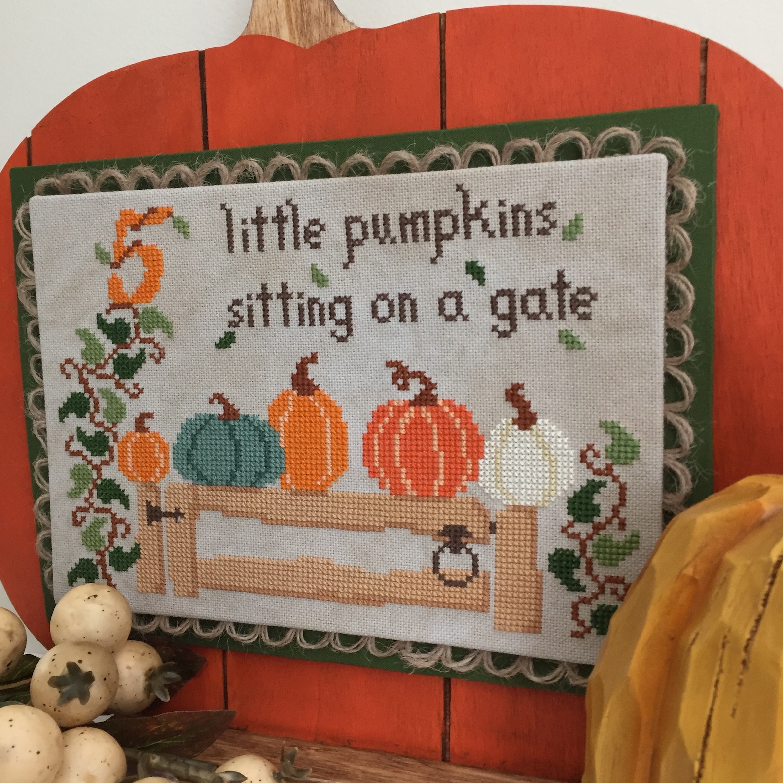 Five Little Pumpkins Cross Stitch Pattern PDF Instant Download - Etsy
