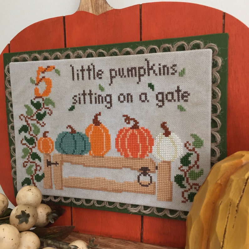 Five Little Pumpkins Cross Stitch Pattern PDF Instant Download - Etsy