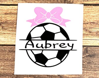 Girls Soccer Name Decal: Personalized Car/Truck Sticker