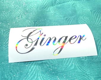 Personalized Glitter Holographic Name Decal