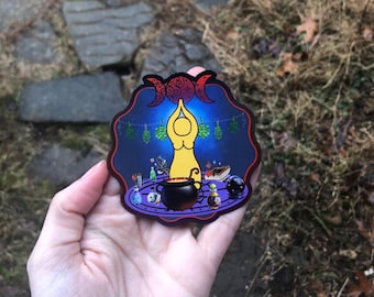 Circe Story Goddess Magnet, die cut (Brigid’s Grove, goddess, Circe, flair, enchantress, sorceress, magic)