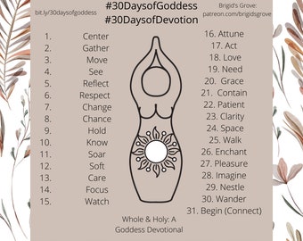 Digital: August Expansion Pack for 30DaysofGoddess (printable cards, affirmation and blessing decks, goddess centered practice, devotion)