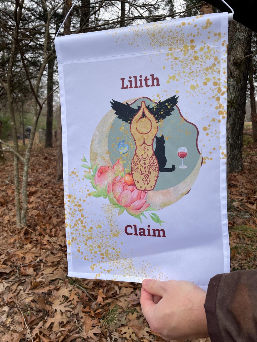 Lilith Goddess Claim Blessing Prayer Flag (goddess Banner, Priestess ...
