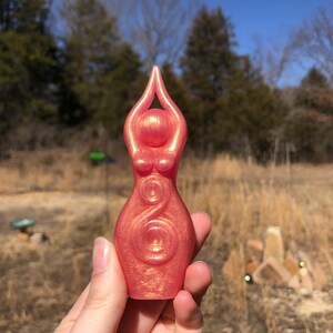 SPECIAL EDITION Spring Restoration Shakti Goddess Statue, peach (Kore, Persephone, story goddess, Statue)