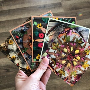 Assortiment gebedskaarten: set van 5 godin-devotionele kaarten, mandala