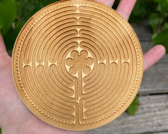 Small Wooden Chartres Labyrinth (sacred path, priestess, pilgrimage, altar, birth)