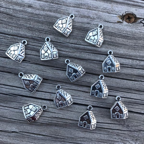 Gingerbread Cottage Charm, set of 12 (gingerbread house, Baba Yaga, Vasalisa, wise woman, grandmother, ancient wisdom)