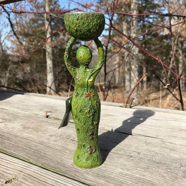 Gaia Goddess Candle Holder (Gaea, Earth Goddess, Mother Earth, Earth Mother, tea light)