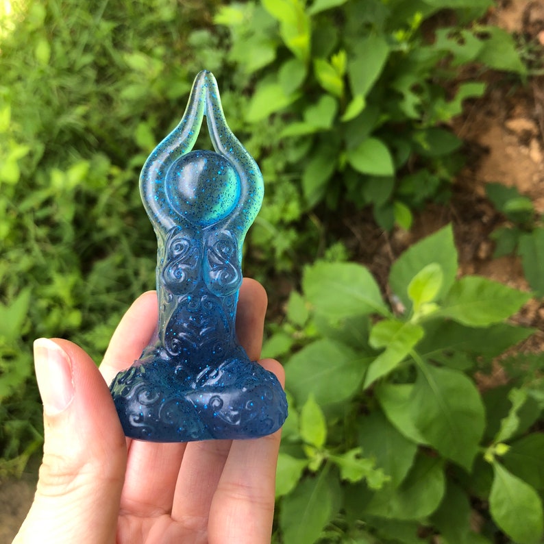 Experimental Color Devi Meditation Goddess Statue, Semi-transparent ...