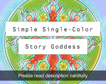 Simple Single-Color Story Goddess Sculpture - Unbelted (priestess, statue, figurine)