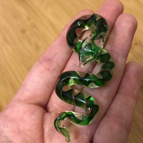 Spiral Glass Snake (divine feminine, goddess, goddess magic, ritual, altar, serpent)