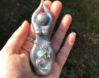 Aradia Story Goddess Statue (sculpture, moon goddess, lunar wisdom, witch)