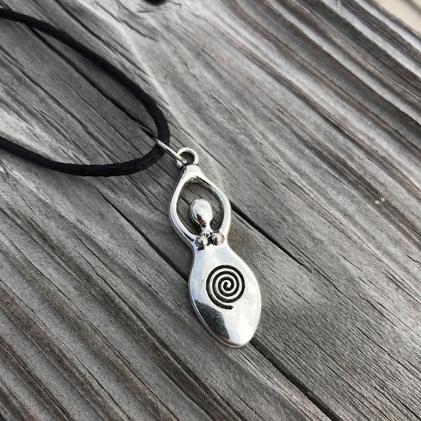 Spiral Goddess Pendant Charm (priestess, mother blessing, blessingway, fertility, red tent, ritual, women's ceremony)