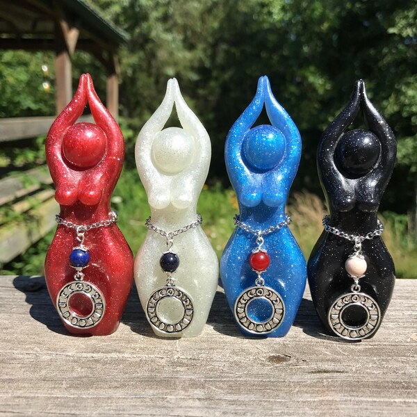 SALE: Discontinued Moon Phase Story Goddess Sculpture (statue, figurine, moondala, moonwheel, moon sisters, lunar priestess, story goddess)