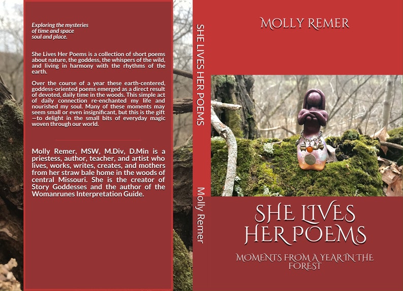 She Lives Her Poems Poetry Book, pocket edition ritual, earth-based, goddess, thealogy, ecofeminism, nature image 10