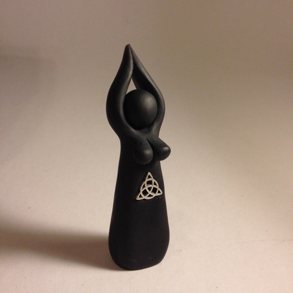 Cerridwen Embrace Possibility Goddess Priestess Sculpture (triquetra, figurine, dark goddess, shadow, crone)