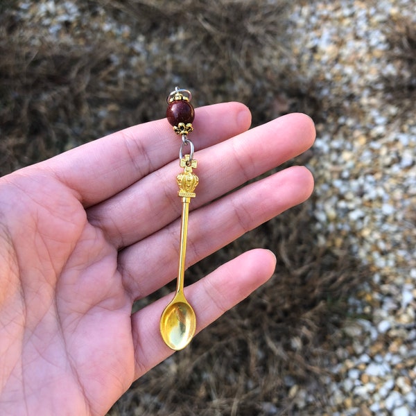 Extra Spoon charm/pendant - bronze-tone, silver-tone, gold-tone (mental health, mother blessing, women's circle, ancient goddess)