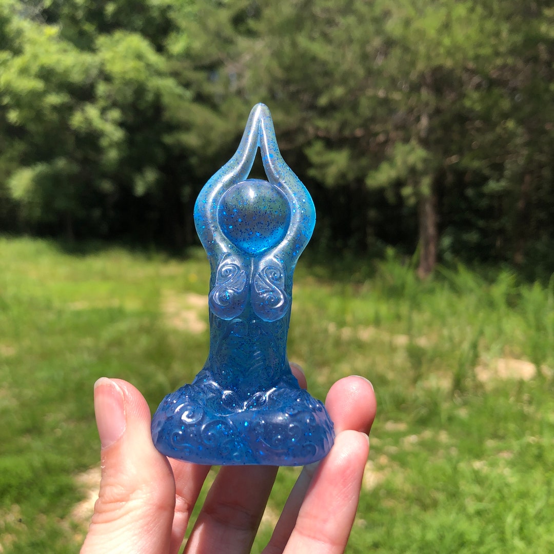Experimental Color Devi Meditation Goddess Statue, Semi-transparent ...