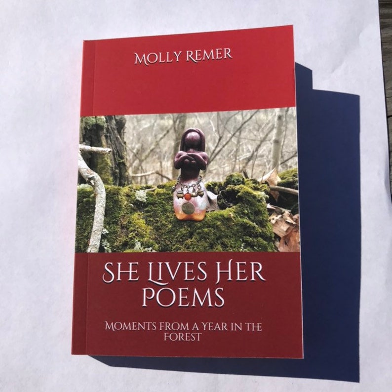 She Lives Her Poems Poetry Book, pocket edition ritual, earth-based, goddess, thealogy, ecofeminism, nature image 5