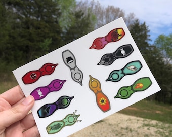 Goddess Sticker Sheet, 4x6 (Brigid’s Grove, goddess, moon priestess, journaling, 30 days of goddess)