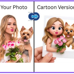 Custom Cartoon Dog Video from Your Photo delivered in 12 hours | Dog Mom Gift, Dog Lover Keepsake Funny Dog Clip, Personalized Dog Animation