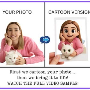 Custom Cartoon Cat Video from Your Photo | Cat Mom Gift, Pet Memorial, Cat Lover Keepsake | Fast Delivery – Ready in 12 Hours!