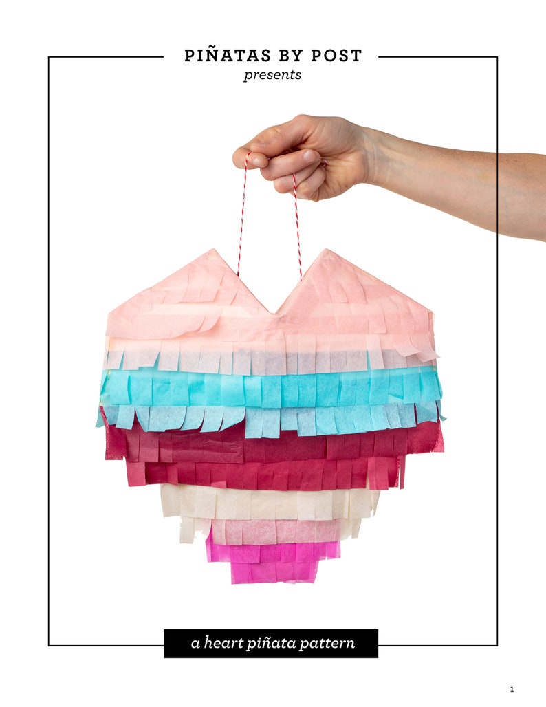 Heart piñata pattern image 1