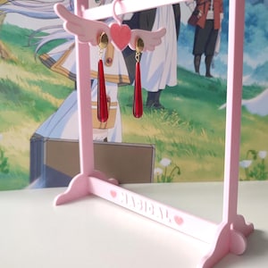 Pendientes inspirados en anime Frieren: joyas de cosplay rojas de gota larga imagen 8
