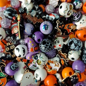Spooky Halloween Bead Soup Mix: DIY Jewelry Charms & Pendants