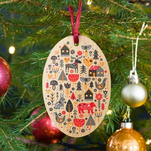 Ornament - Bear Valknut - Raw Wood Ornament - Bear Valknut - Raw Wood