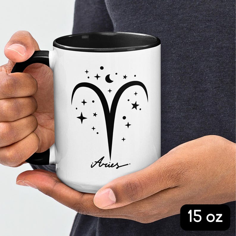 Aries Symbol Coffee Mug: Zodiac Star Sign Gift - Etsy