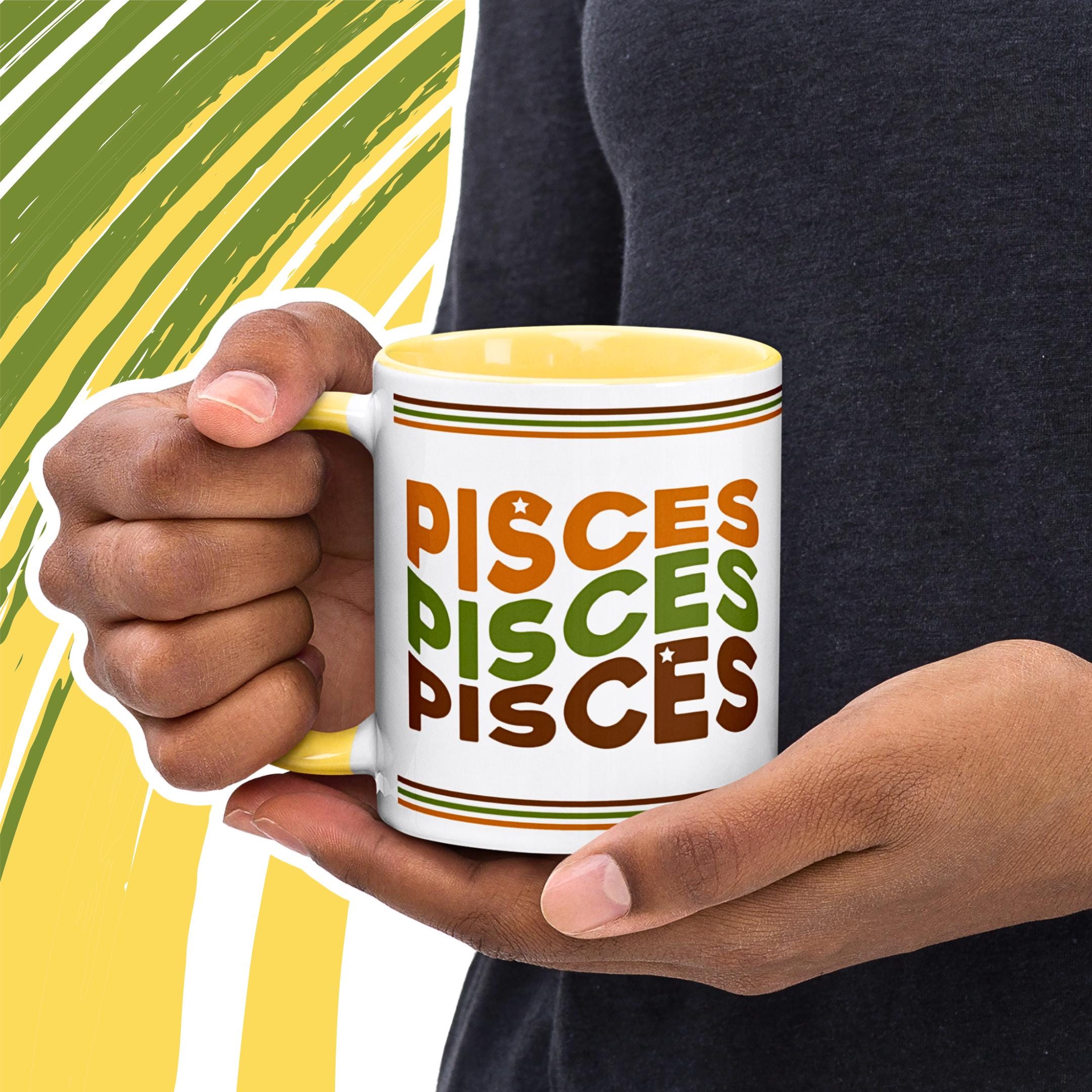 Mug Personnalisé Poisson – Signe Astrologique, 325 Ml, Céramique Blanche, Fabriqué En France