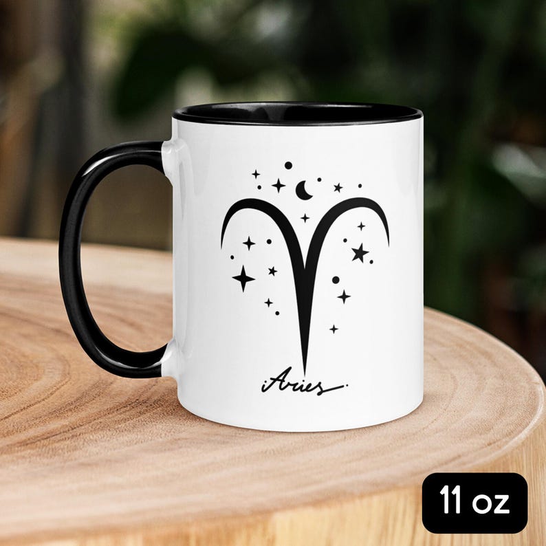 Aries Symbol Coffee Mug: Zodiac Star Sign Gift - Etsy