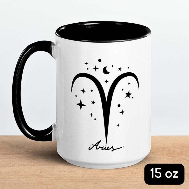 Aries Symbol Coffee Mug: Zodiac Star Sign Gift - Etsy