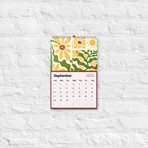 2025 Modern Flowers Calendar, 11x17 Wall Calendar, Botanical Art, Style ...