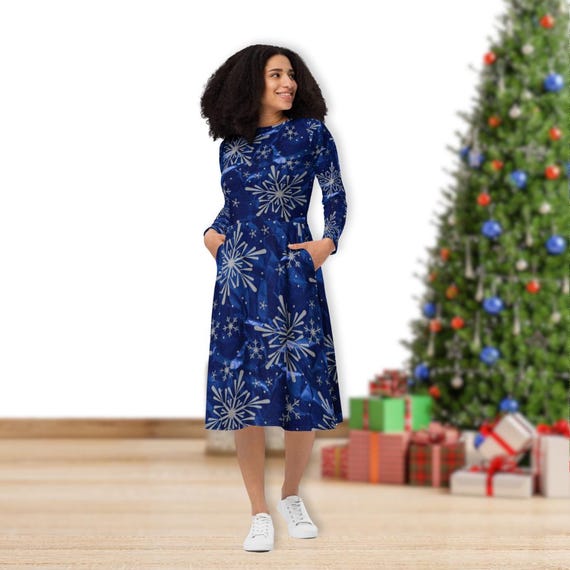slim fit dress slacks Winter Christmas Smocking Embroidery Colorful Girls Dress 5
