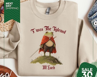 Twas the Tylenol M'lord Sweatshirt | Tylenol Sweatshirt | Anti RFK Jr Frog Liberal Sweatshirt | Anti Trump Tee | Vaccine Awareness Sweater
