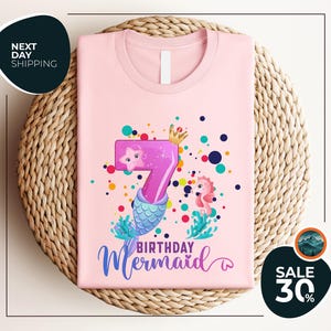Mermaid Family Shirts | Mermaid Girl Birthday Party | Birthday Mermaid Sea | Matching Custom Personalized Tee | Mermaid Squad