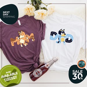 Bluey Family Shirt | Family Matching Shirts | Bluey Dad Shirt | Bluey Birthday Party Shirt | Bluey Era Shirt | Bluey Cartoon Shirt