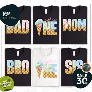 Family Ice Cream Theme Birthday Shirts | Mom Dad Bro Sis Family Ice Cream Birthday Shirts | Matching Ice Cream Birthday Tee | Girls Birthday